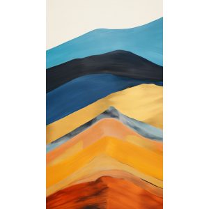 Colorful mountain - Πίνακας σε καμβά
