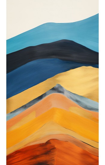 Colorful mountain - Πίνακας σε καμβά
