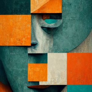 Geometric face - Πίνακας σε καμβά