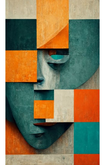 Geometric face - Πίνακας σε καμβά