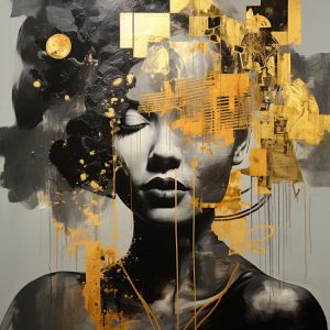 Gold accents - Πίνακας σε καμβά