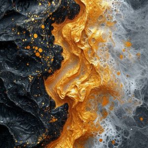 Gold river 2 - Πίνακας σε καμβά