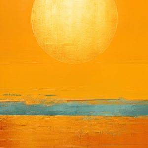 Gold sunrise - Πίνακας σε καμβά