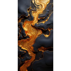 Golden lava - Πίνακας σε καμβά