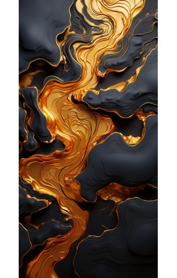 Golden lava - Πίνακας σε καμβά