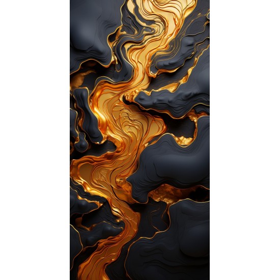 Golden lava - Πίνακας σε καμβά Κάδρα / Καμβάδες