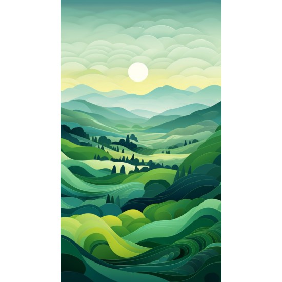 Green hills - Πίνακας σε καμβά