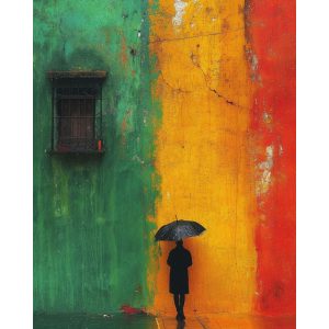 Holding umbrella - Πίνακας σε καμβά
