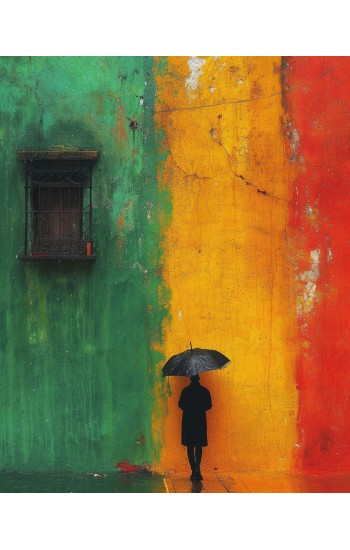 Holding umbrella - Πίνακας σε καμβά
