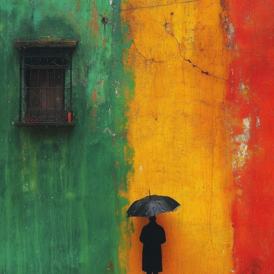Holding umbrella - Πίνακας σε καμβά
