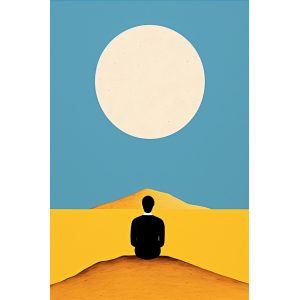 Man sitting - Πίνακας σε καμβά