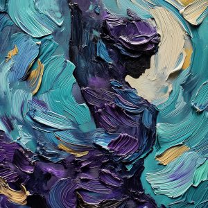 Purple figure - Πίνακας σε καμβά