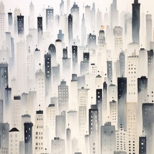 Skyscrapers - Πίνακας σε καμβά