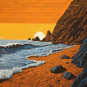 The beach - Πίνακας σε καμβά