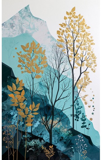 Turquoise mountain - Πίνακας σε καμβά