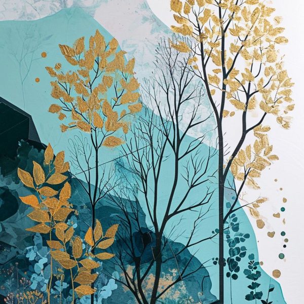 Turquoise mountain - Πίνακας σε καμβά