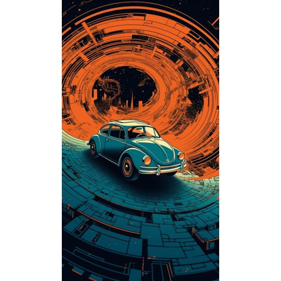Volkwagen in space - Πίνακας σε καμβά Volkwagen in space - Πίνακας σε καμβά