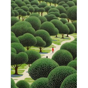 Walking beside trees 2 - Πίνακας σε καμβά