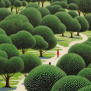 Walking beside trees 2 - Πίνακας σε καμβά