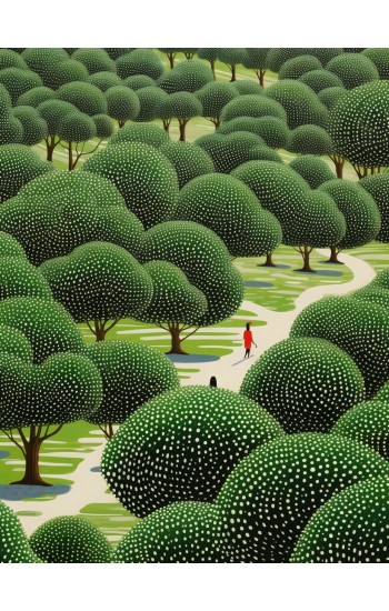 Walking beside trees 2 - Πίνακας σε καμβά