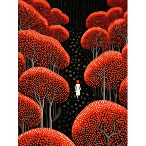 Walking beside trees - Πίνακας σε καμβά