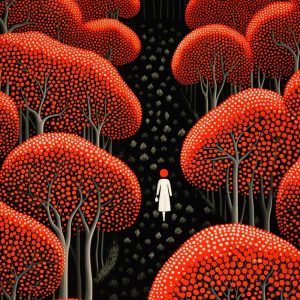 Walking beside trees - Πίνακας σε καμβά