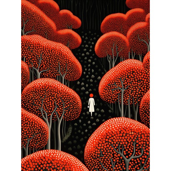 Walking beside trees - Πίνακας σε καμβά