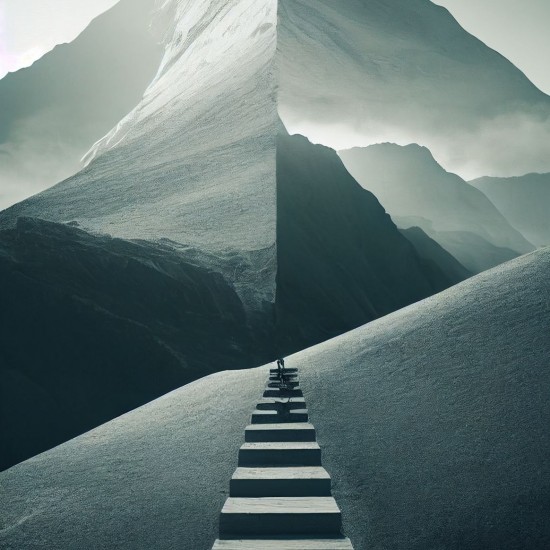White mountain - Πίνακας σε καμβά