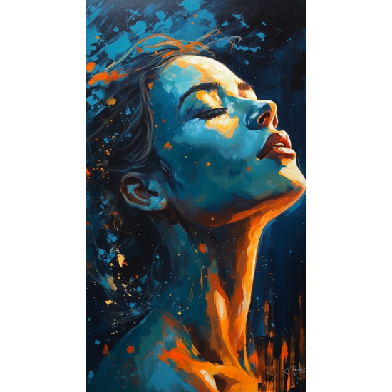 Woman on fire - Πίνακας σε καμβά Κάδρα / Καμβάδες