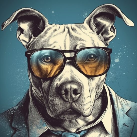 60s fashion pitbull dog 2 - Πίνακας σε καμβά 60s fashion pitbull dog 2 - Πίνακας σε καμβά
