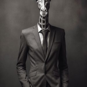 Elegant giraffe - Πίνακας σε καμβά