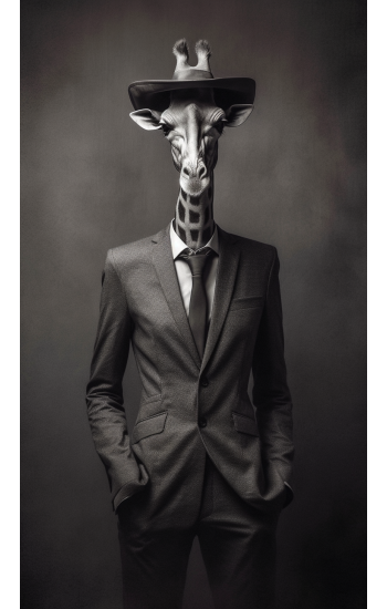 Elegant giraffe - Πίνακας σε καμβά