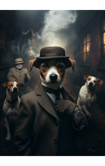 Jack Russell - Mafia animals - Πίνακας σε καμβά