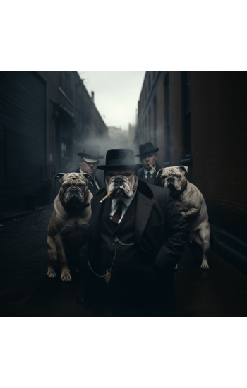 Bulldog - Mafia animals - Πίνακας σε καμβά