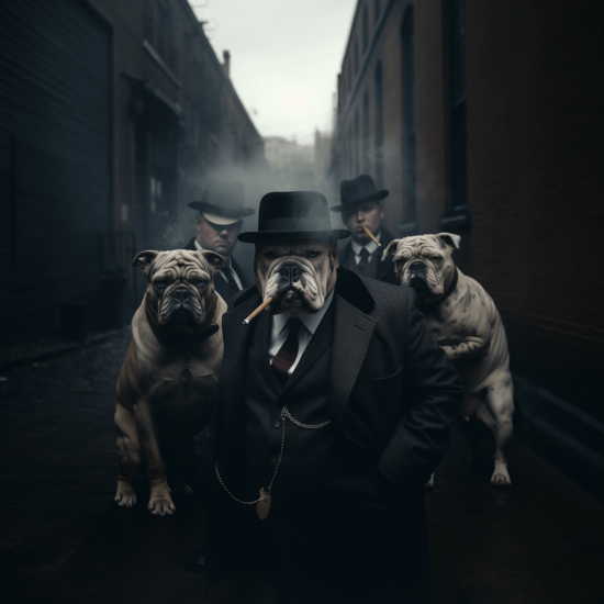 Bulldog - Mafia animals - Πίνακας σε καμβά Κάδρα / Καμβάδες