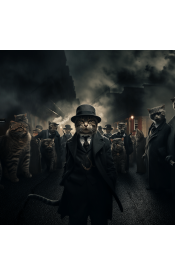 Cat v2 - Mafia animals - Πίνακας σε καμβά