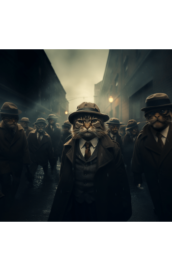 Cat - Mafia animals - Πίνακας σε καμβά