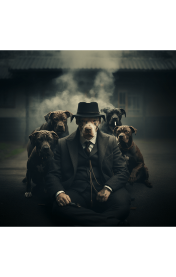 Pitbull - Mafia animals - Πίνακας σε καμβά