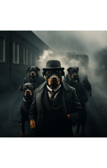 Rottweiler - Mafia animals - Πίνακας σε καμβά
