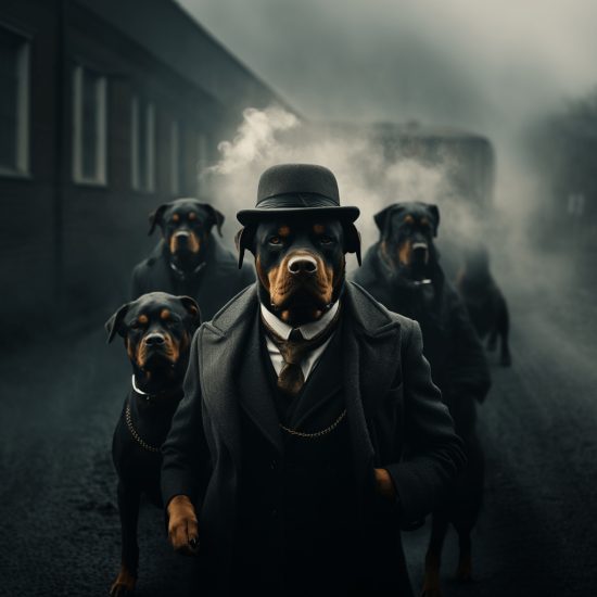 Rottweiler - Mafia animals - Πίνακας σε καμβά Rottweiler - Mafia animals - Πίνακας σε καμβά