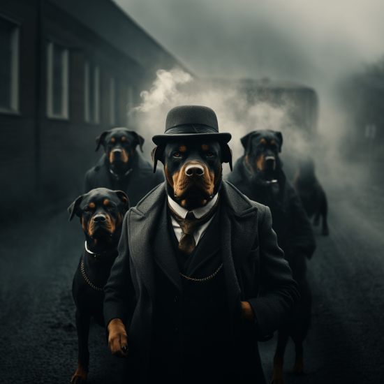Rottweiler - Mafia animals - Πίνακας σε καμβά Κάδρα / Καμβάδες