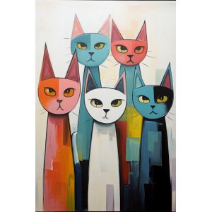 Angry cats - Πίνακας σε καμβά
