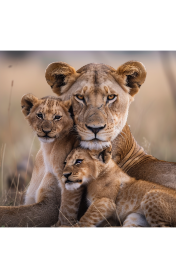 Baby lions - Πίνακας σε καμβά