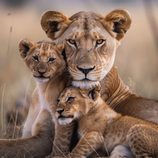 Baby lions - Πίνακας σε καμβά Baby lions - Πίνακας σε καμβά