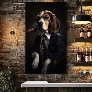 Beagle gangster - Πίνακας σε καμβά Beagle gangster - Πίνακας σε καμβά