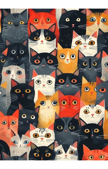 Beautiful kitties - Πίνακας σε καμβά