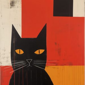 Black cat - Πίνακας σε καμβά