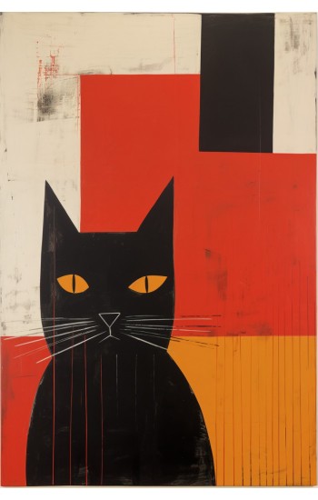 Black cat - Πίνακας σε καμβά