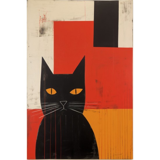 Black cat - Πίνακας σε καμβά