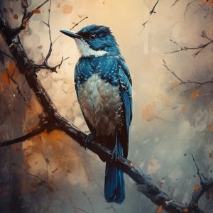 Blue kingfisher - Πίνακας σε καμβά